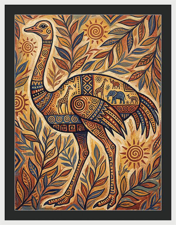 Ostrich Folk Art