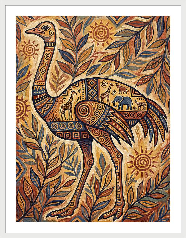 Ostrich Folk Art