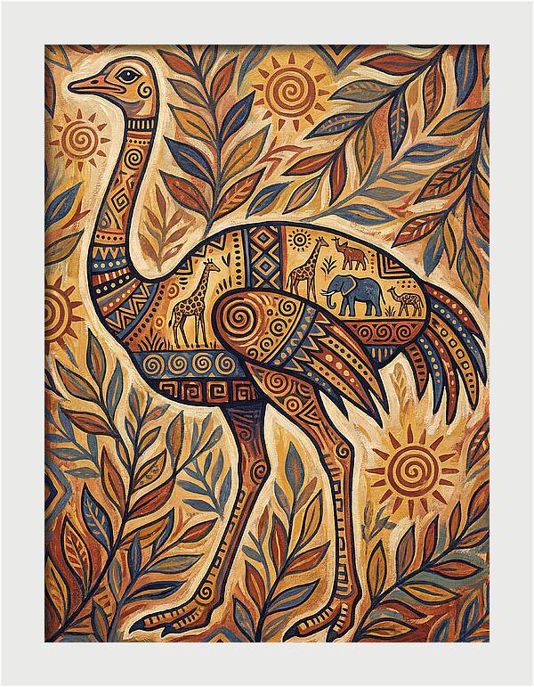 Ostrich Folk Art