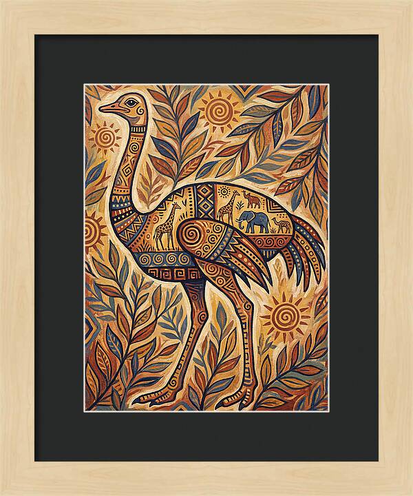 Ostrich Folk Art