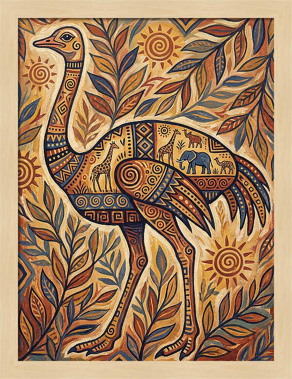Ostrich Folk Art