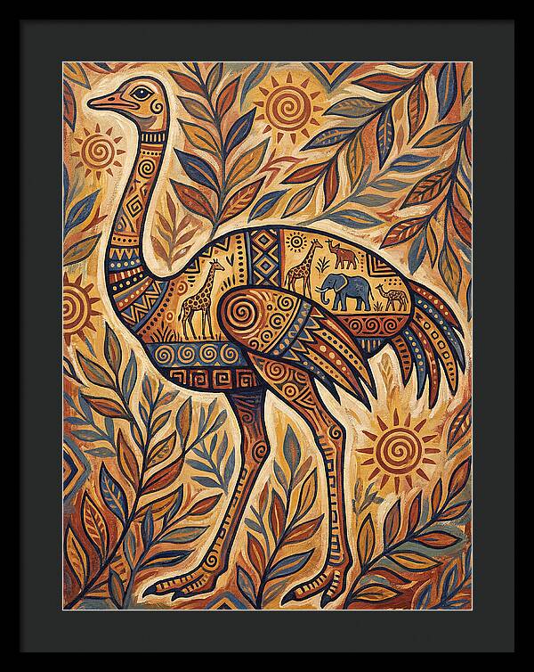 Ostrich Folk Art