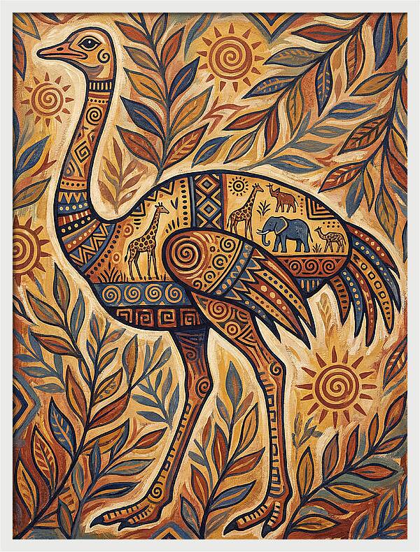 Ostrich Folk Art