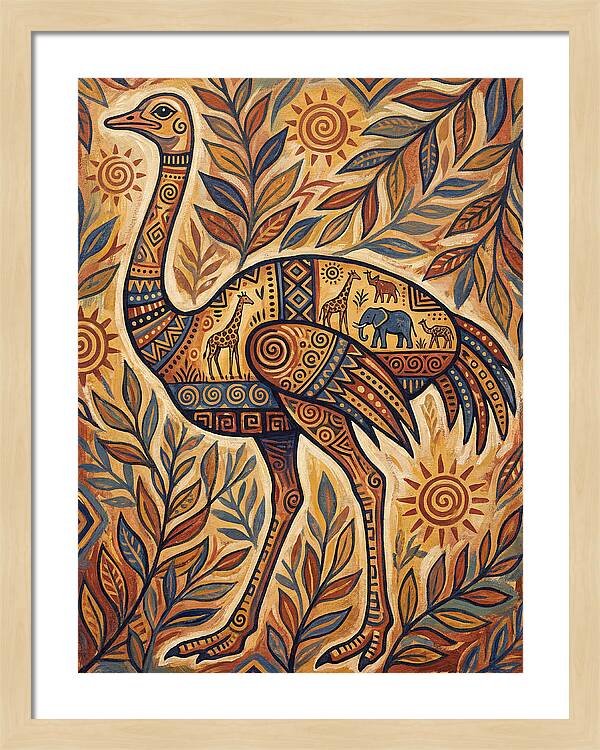 Ostrich Folk Art