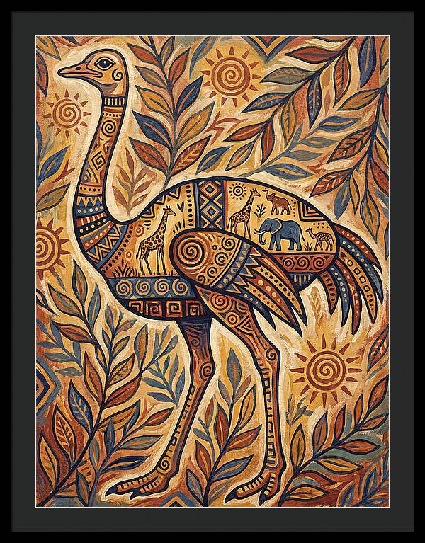 Ostrich Folk Art