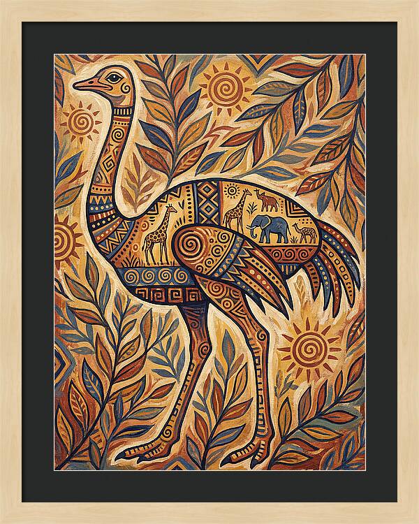 Ostrich Folk Art