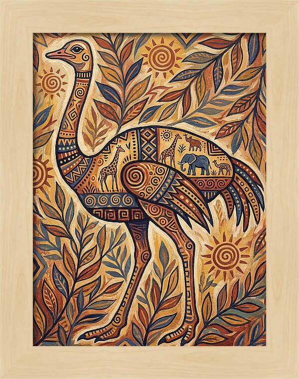 Ostrich Folk Art