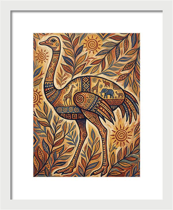 Ostrich Folk Art
