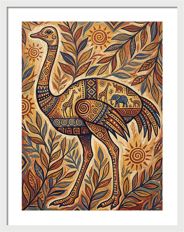 Ostrich Folk Art