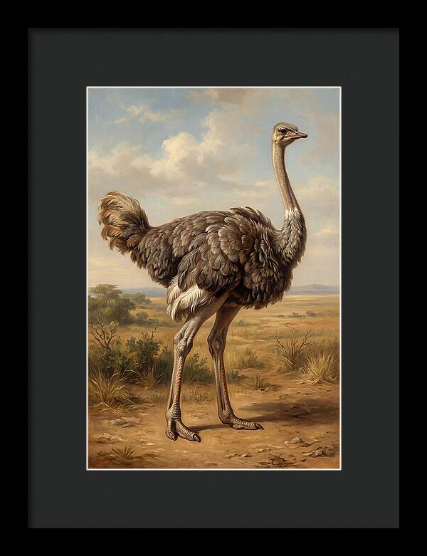 Ostrich In Natural Habitat