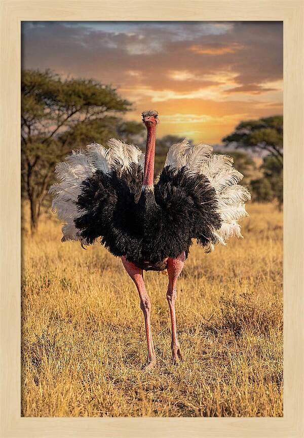 Ostrich Male Display