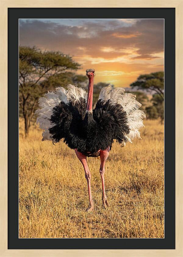 Ostrich Male Display