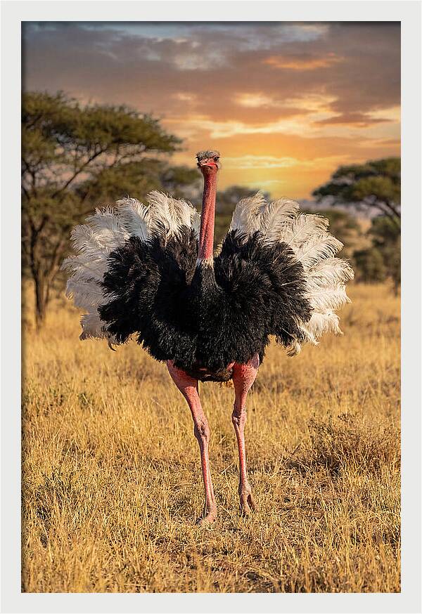 Ostrich Male Display