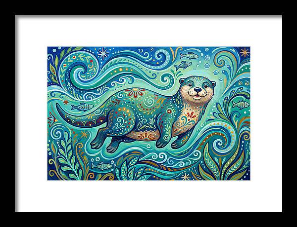 Otter Folk Swimming Joyfully