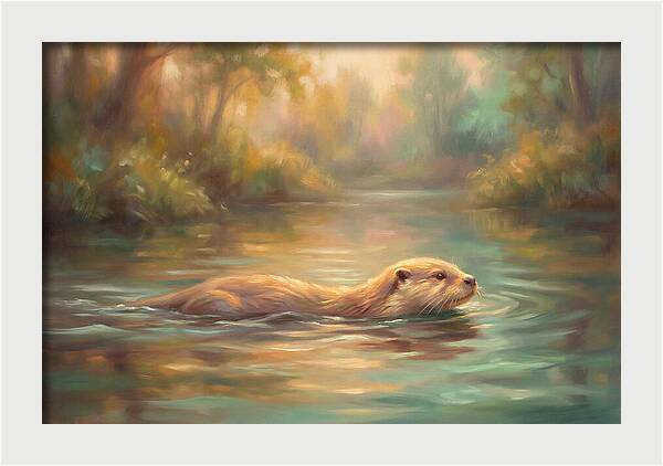 Otter In Tranquil Waters