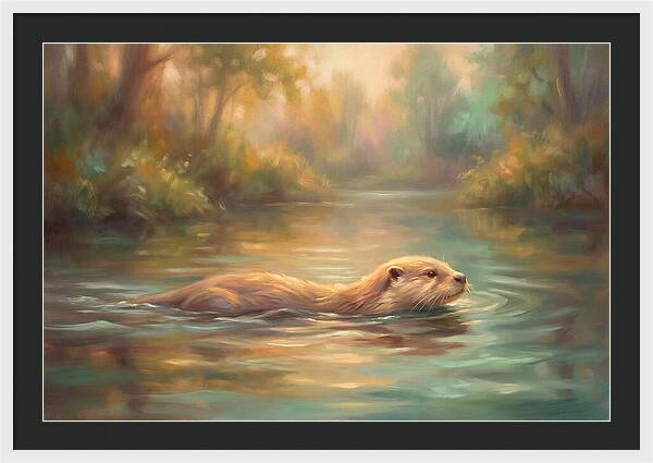 Otter In Tranquil Waters
