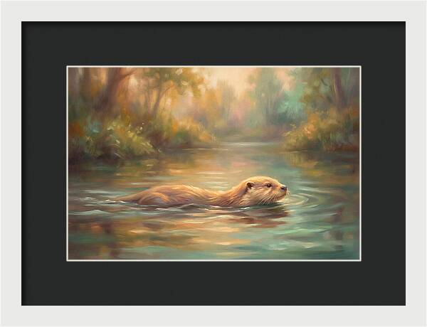 Otter In Tranquil Waters