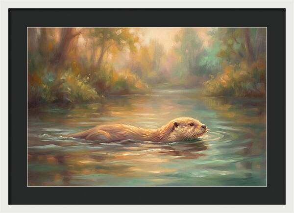 Otter In Tranquil Waters