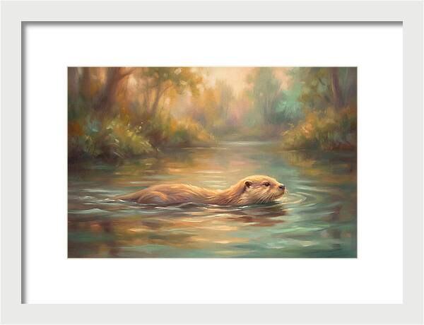 Otter In Tranquil Waters