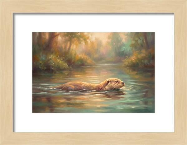 Otter In Tranquil Waters