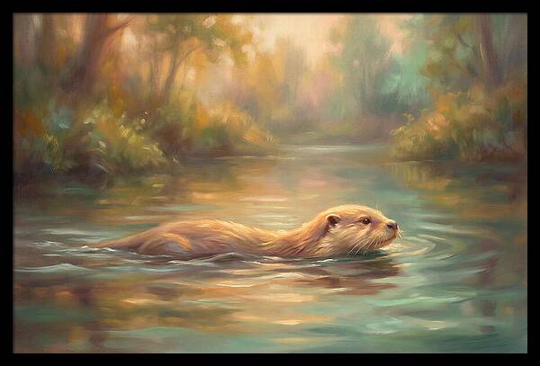 Otter In Tranquil Waters