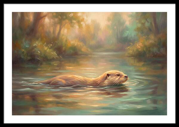 Otter In Tranquil Waters