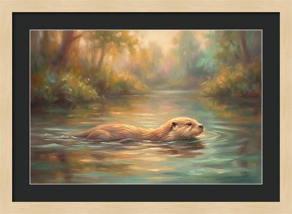 Otter In Tranquil Waters
