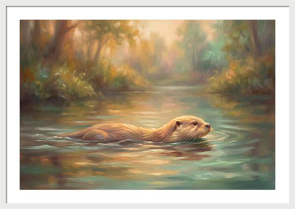 Otter In Tranquil Waters