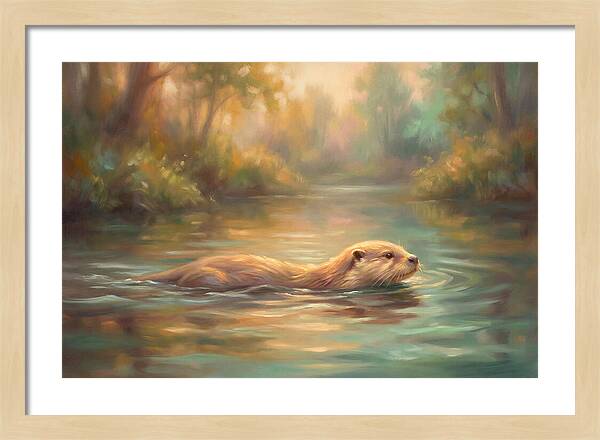 Otter In Tranquil Waters