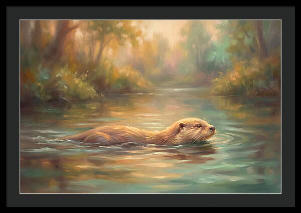 Otter In Tranquil Waters