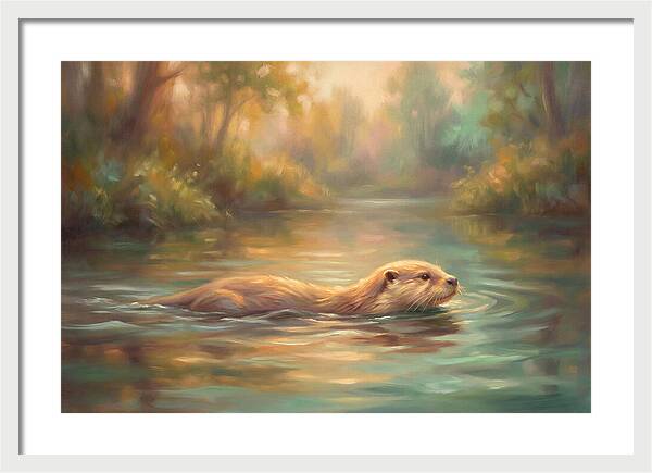 Otter In Tranquil Waters