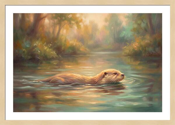 Otter In Tranquil Waters