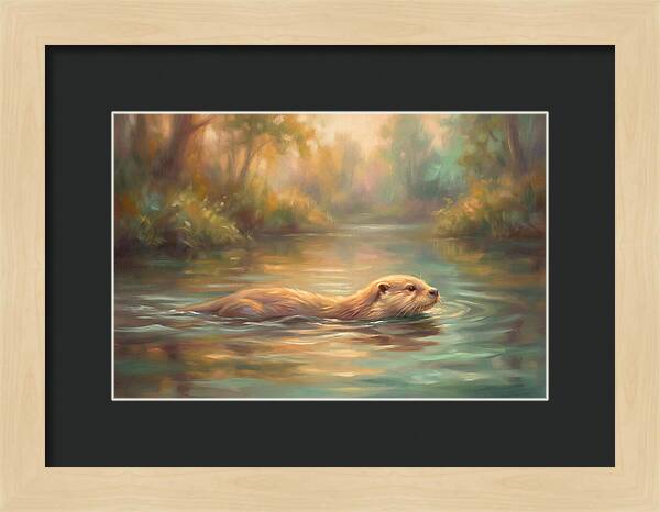 Otter In Tranquil Waters
