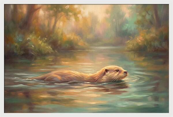 Otter In Tranquil Waters