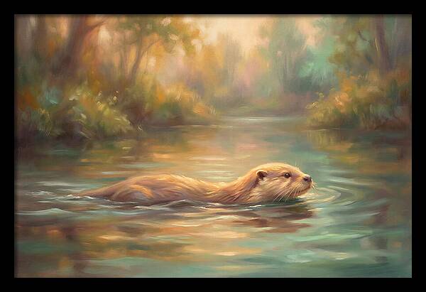 Otter In Tranquil Waters
