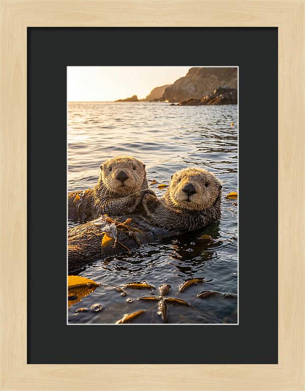 Otters Embracing In Serenity