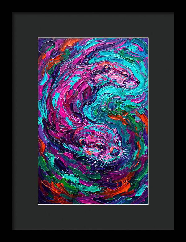 Otters In Vibrant Swirl