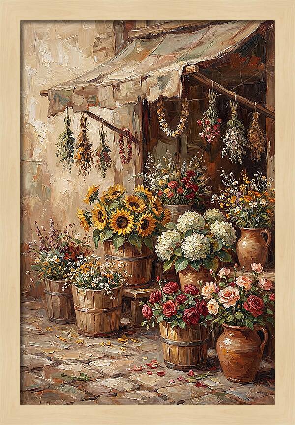 Outdoor Flower Market Stall