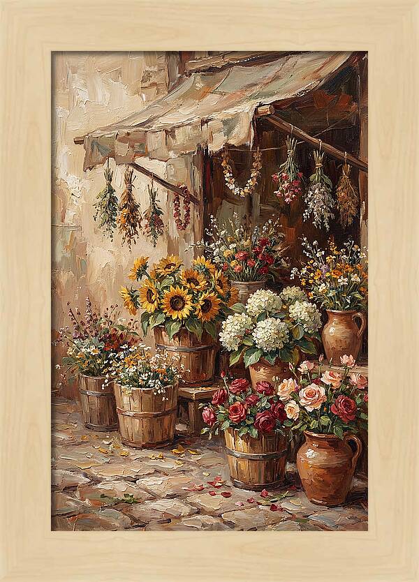 Outdoor Flower Market Stall