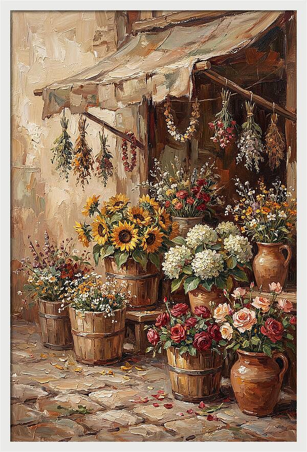 Outdoor Flower Market Stall