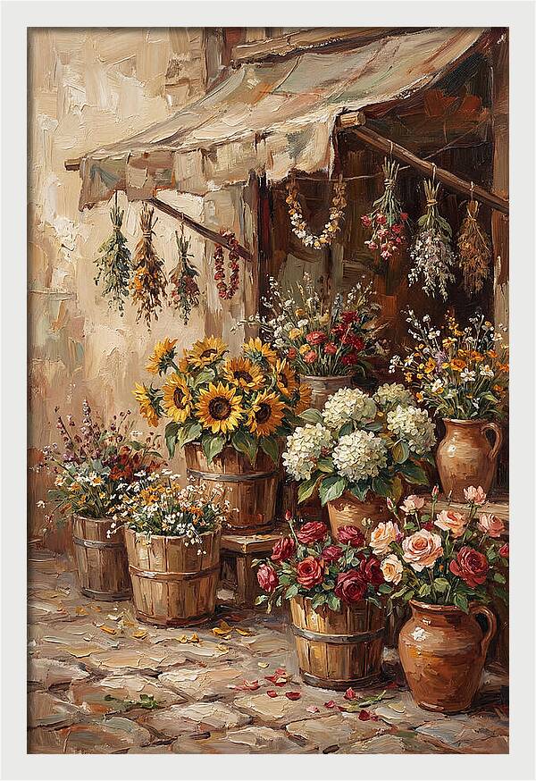 Outdoor Flower Market Stall