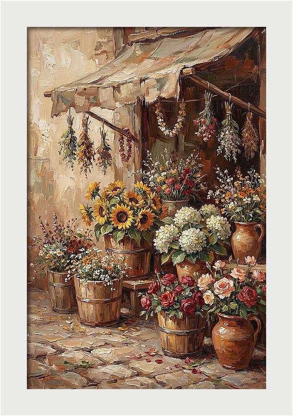 Outdoor Flower Market Stall