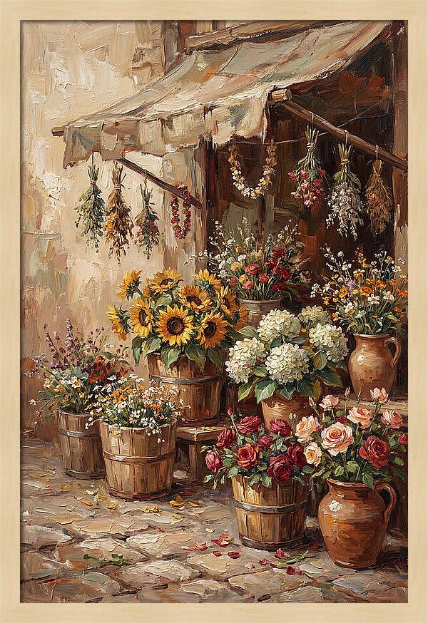 Outdoor Flower Market Stall