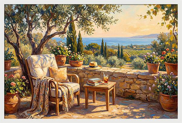 Outdoor Reading In The Mediterranean
