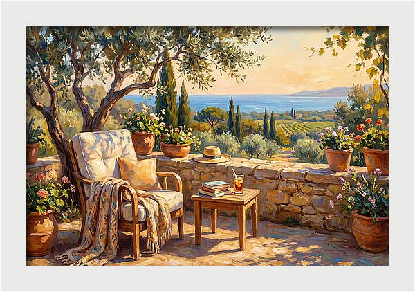Outdoor Reading In The Mediterranean