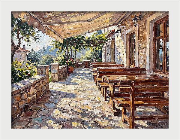 Outdoor Seating Under Sunlight