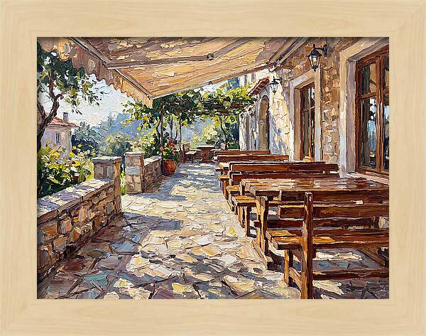 Outdoor Seating Under Sunlight