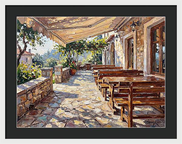 Outdoor Seating Under Sunlight