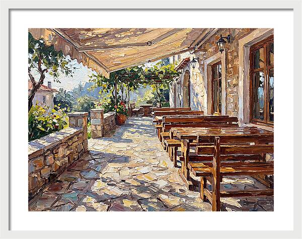 Outdoor Seating Under Sunlight
