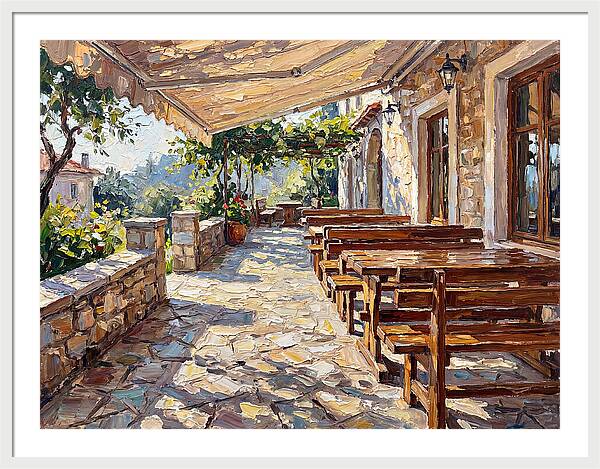 Outdoor Seating Under Sunlight